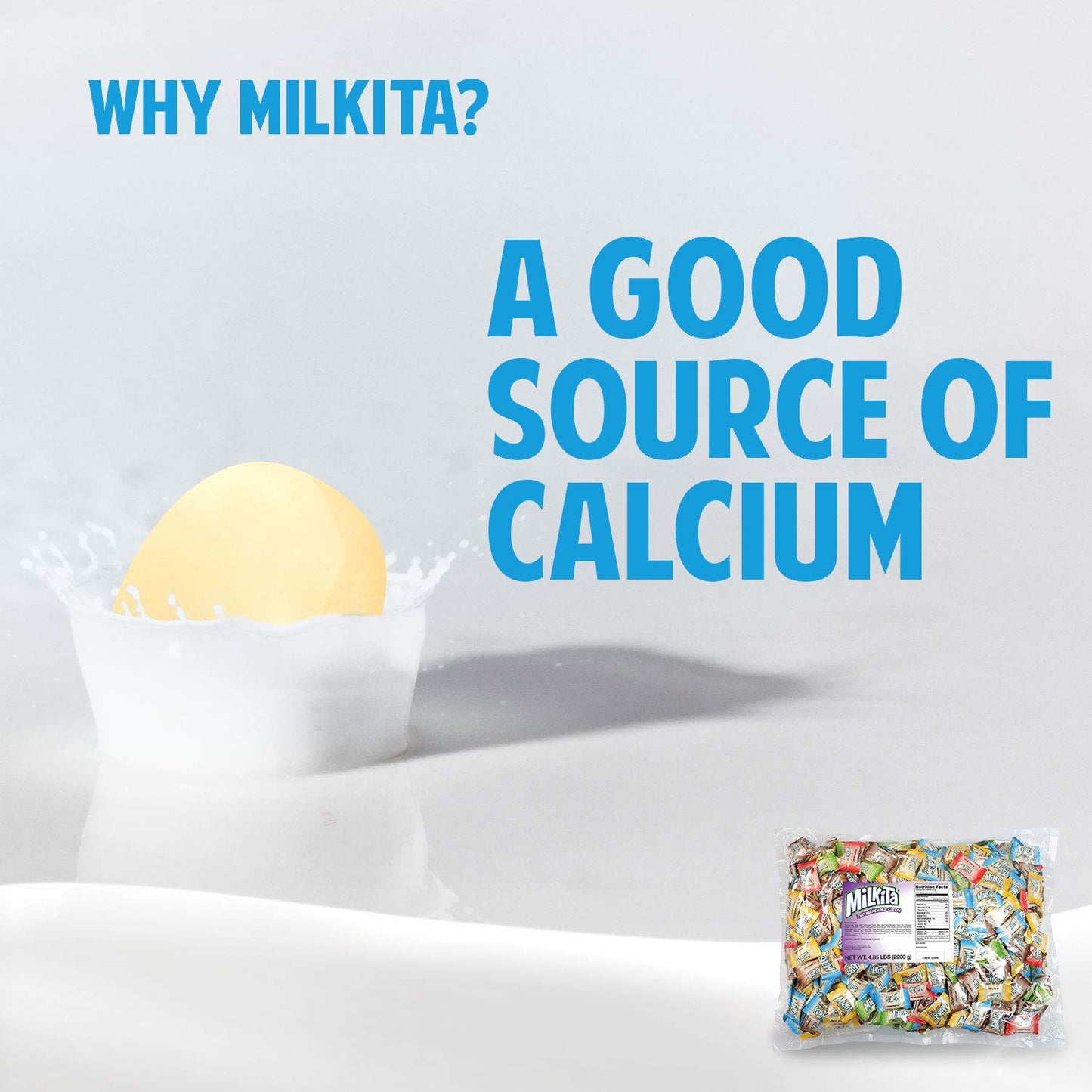 Milkita The Real Milk Candy Bulk Pack - Assorted Healthy Sweets Made with Real Milk & Calcium - Individually Wrapped Low Sugar & Gluten Free Candy