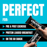 JiMMYBAR! Creatine Protein Bar Variety Pack, Chocolate Peanut Butter & Fudge Brownie, 20g Protein, 5g Creatine Per Bar, Ready-to-Eat Snack Food Bar