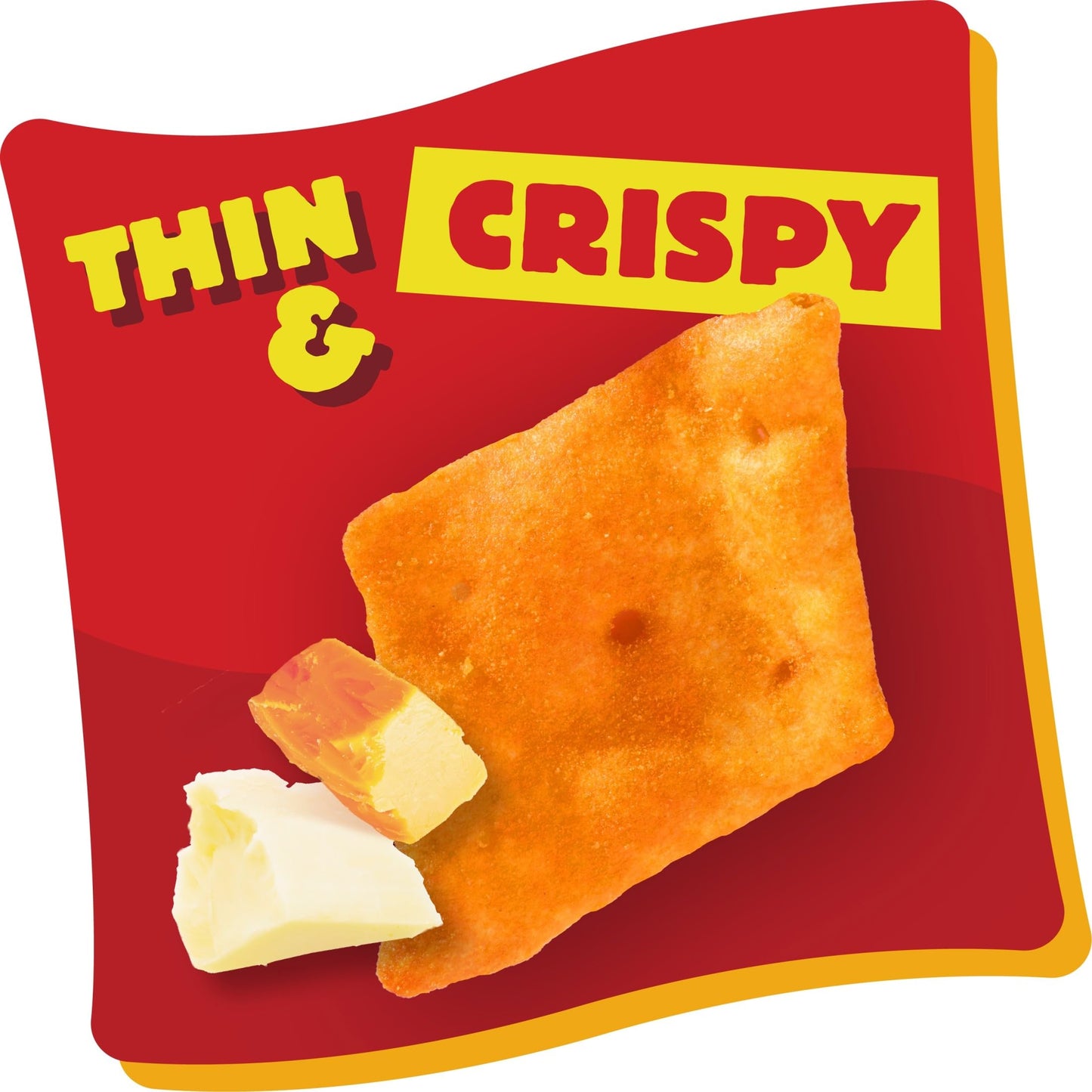 Cheez-It Snap'd Cheese Cracker Chips, Thin Crisps, Lunch Snacks, Double Cheese, 9oz Box (12 Pouches)