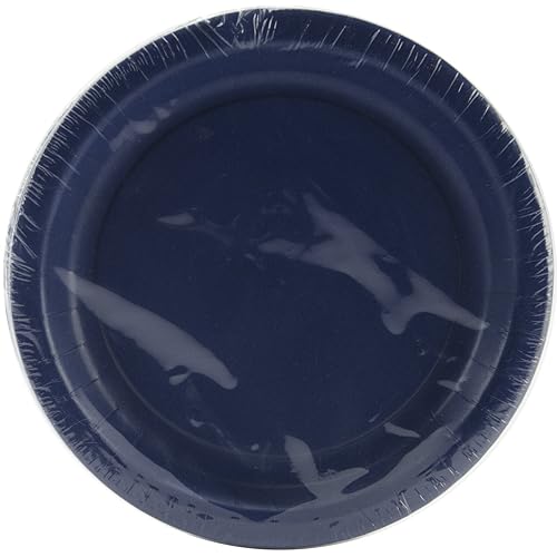 Creative Converting Touch of Color 24 Count Paper Lunch Plates, Navy