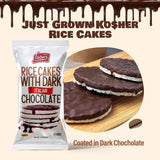 LIEBERS Dark Chocolate Rice Cakes, Kosher Certified Dairy Free, Gluten Free Snack (Dark Italian Chocolate) Pack Of 3