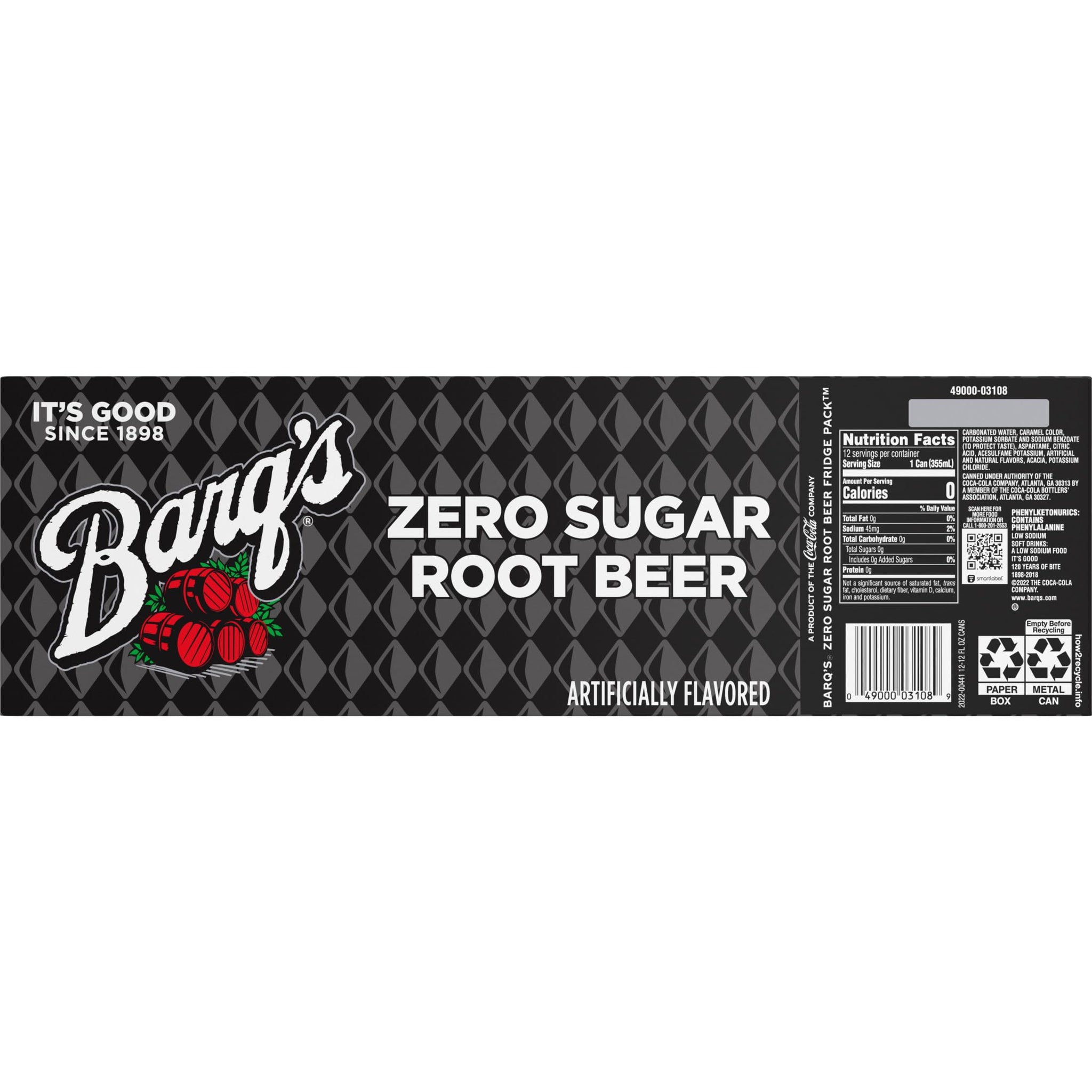 Barq's Root Beer Diet, 12 oz Can (Pack of 24)