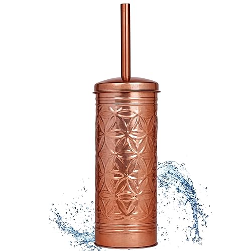 Autumn Alley Toilet Bowl Brush and Holder Copper Bathroom Accessories, Bathroom Toilet Brush for Modern Farmhouse Bathroom Decor, Standing Toilet Bowl