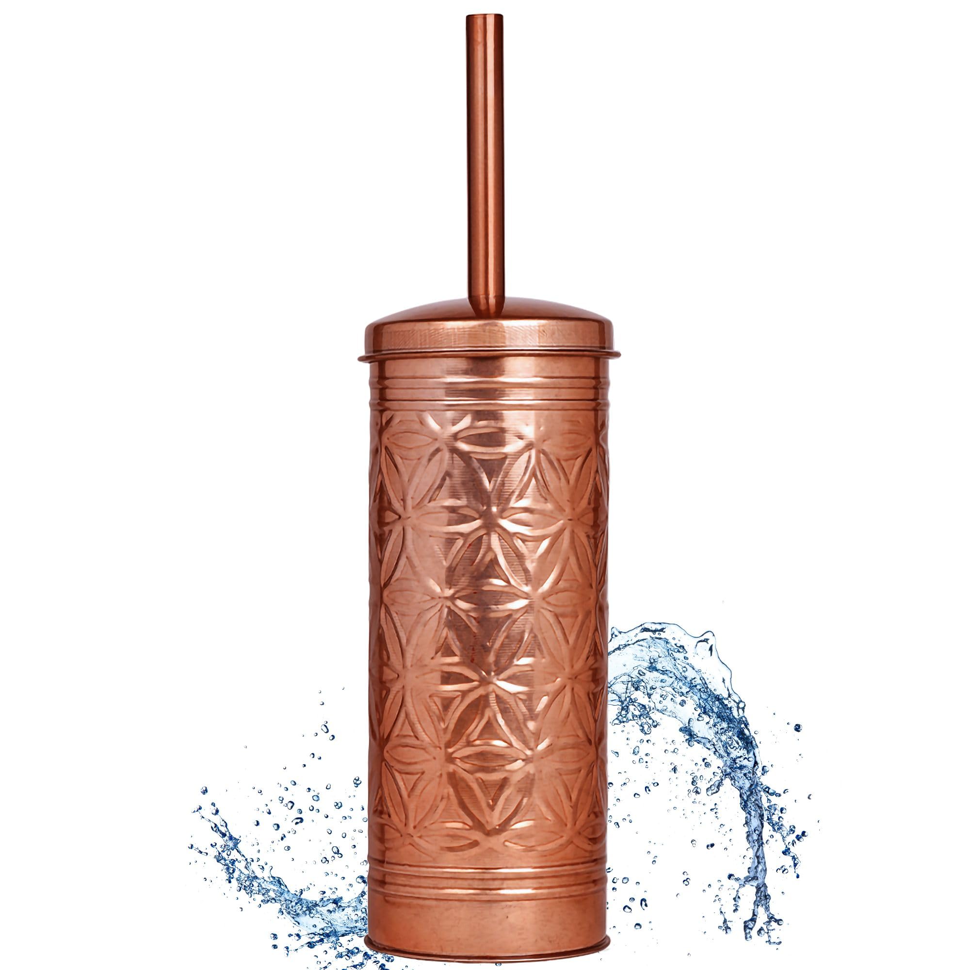 Autumn Alley Toilet Bowl Brush and Holder Copper Bathroom Accessories, Bathroom Toilet Brush for Modern Farmhouse Bathroom Decor, Standing Toilet Bowl