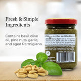 Vantia Pesto Alla Genovese Basil Sauce 4.7 oz (Pack of 2) | Made in Italy with Fresh Basil Olive Oil Pine Nuts Garlic and Parmesan | Perfect for Pasta