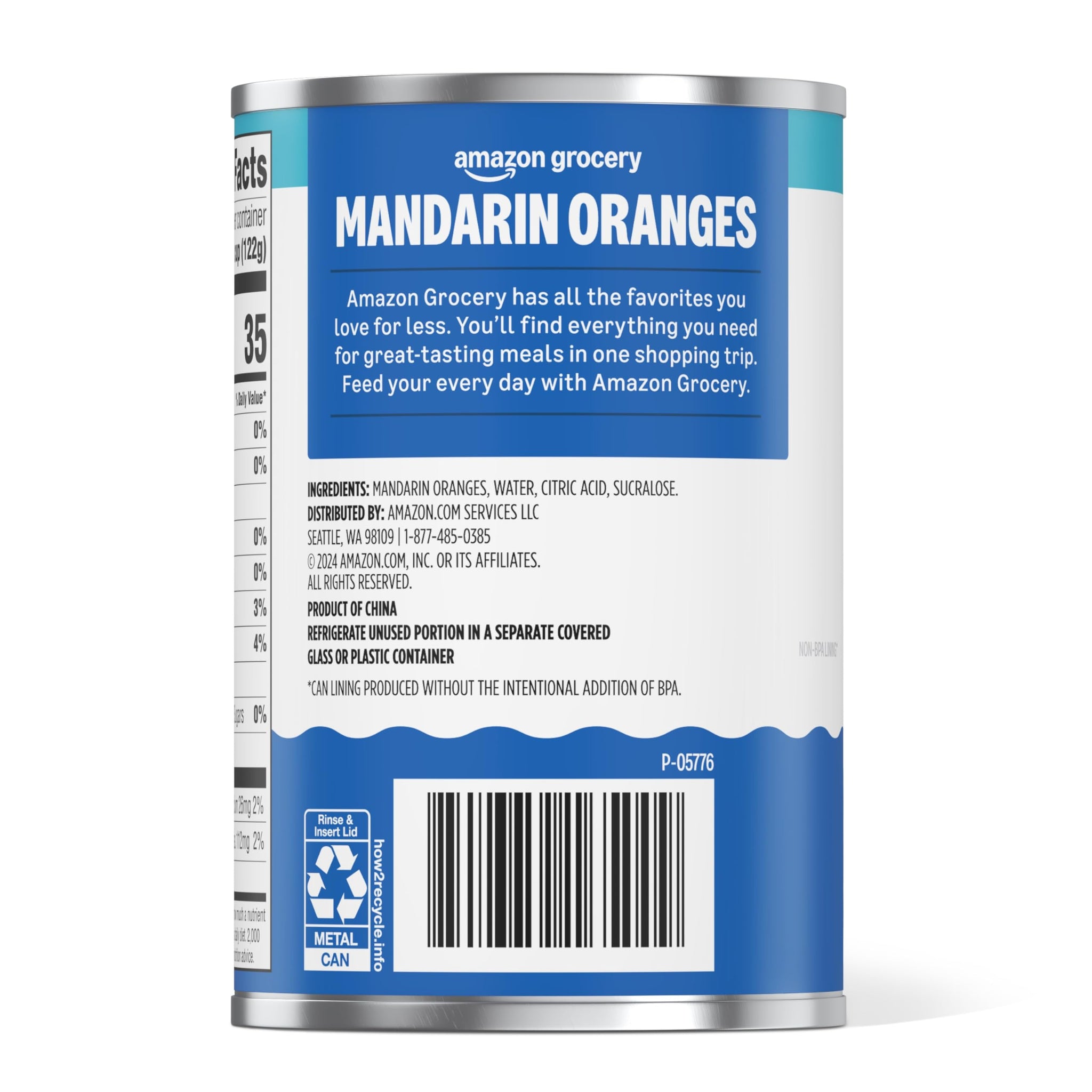Amazon Grocery, Mandarin Oranges in Water, 15 Oz
