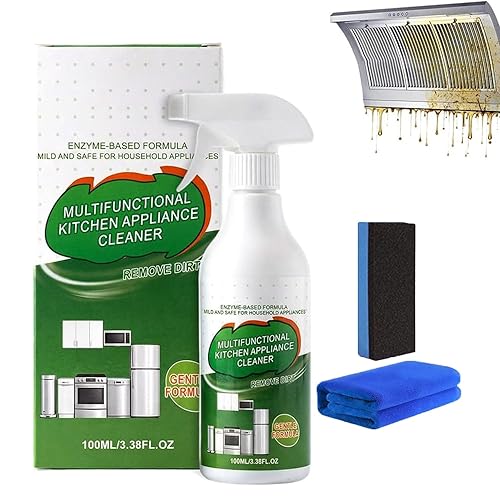 EASLIF Multi Purpose Enzyme Foam Cleaner for Kitchen, Heavy Duty Degreaser Stain Remover, Powerful Household Appliance Cleaner Spray for Oven, Stove