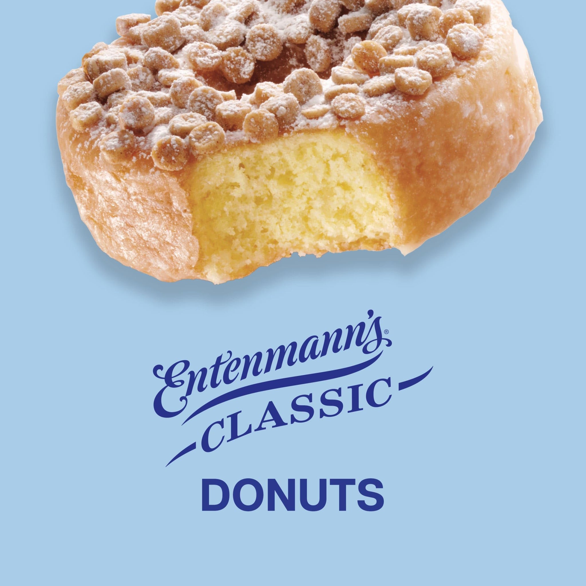 Entenmann's Classic Crumb Topped Donuts, 8 count, (1.88 oz each), Brown Sugar and Cinnamon Coffee Donuts, 15 oz Box
