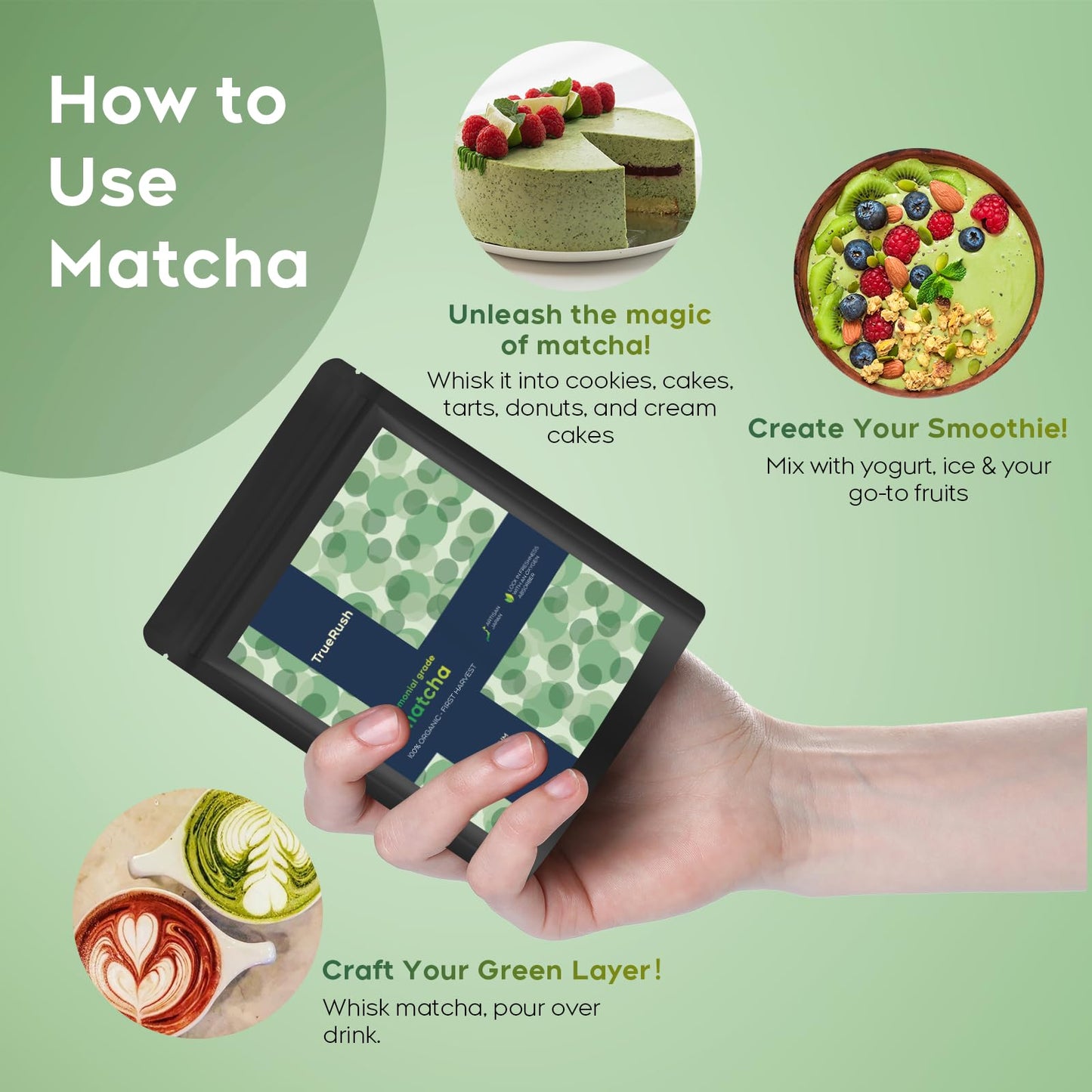 Peralpow Ceremonial Grade Matcha - Authentic Japanese First Harvest Ceremonial Blend Green Tea Powder from Uji, Kyoto (70g / 2.47oz)