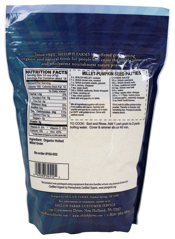 Shiloh Farms - Organic Millet Grain - 30 oz.