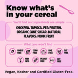 Three Wishes Grain-Free Protein Breakfast Cereal - 8g Protein and 3g Fiber - Healthy, Low-Sugar Breakfast Cereal, Gluten Free, Vegan-Friendly, Non-GMO