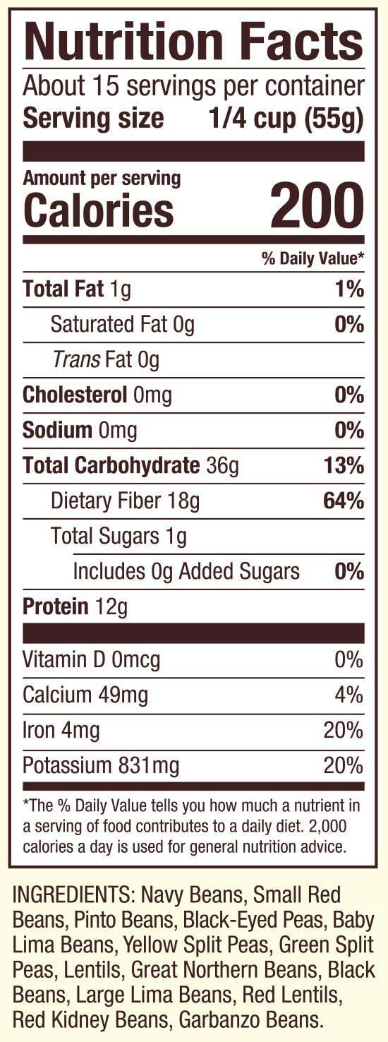 Bob's Red Mill 13 Bean Soup Mix, 29oz (Pack of 1) - Non GMO, Vegan, Kosher