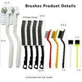 11Pcs Crevice Cleaning Brush,Gap Cleaning Brush with Long Handle,Small Gap Cleaning Brush for Bathroom Kitchen Toilet Water Cup Bottle and Window