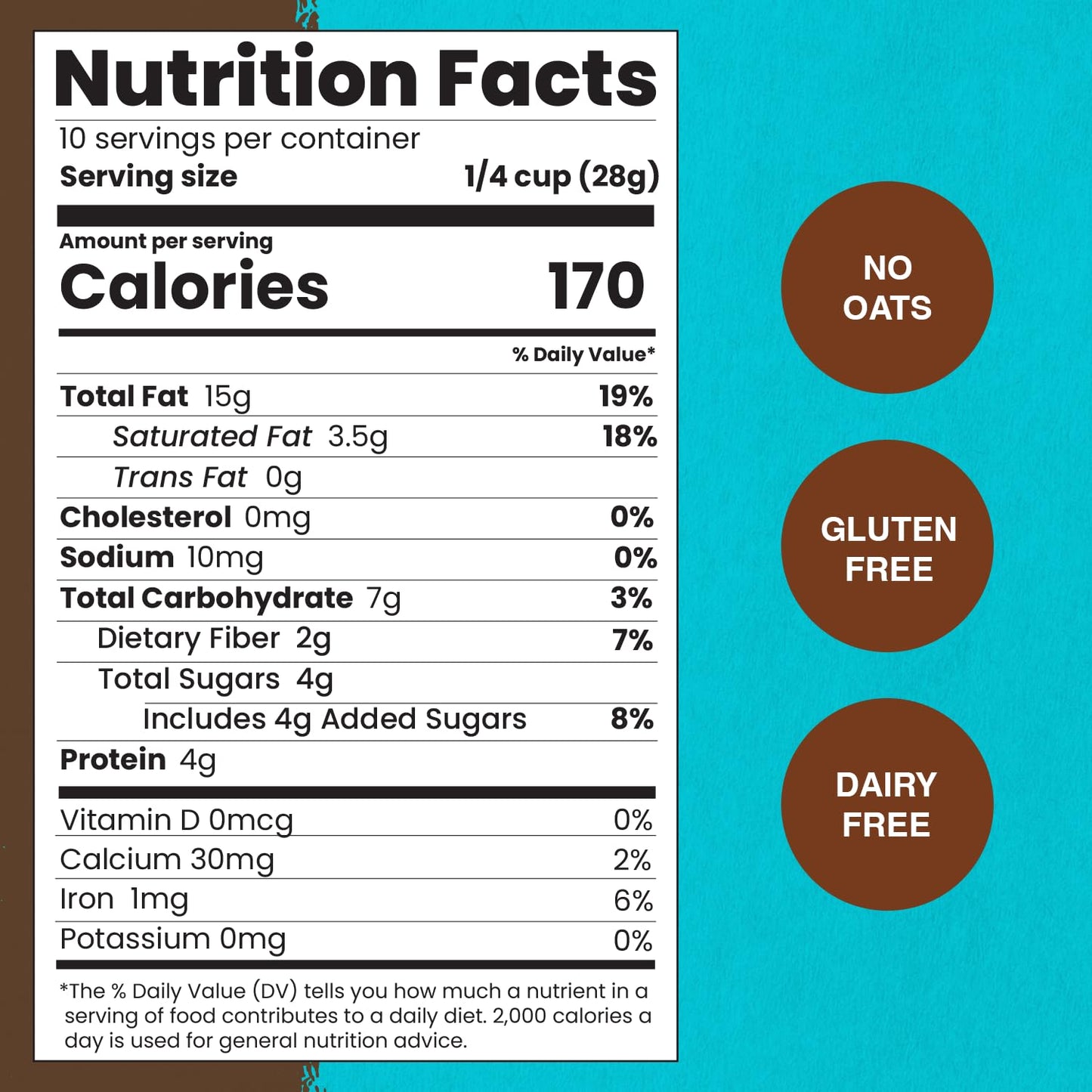 Paleonola Original Grain Free Granola, 10 Oz Resealable Bag (Pack of 2) - Grainless Protein Paleo Granola Blended with Dried Coconut and Cranberries