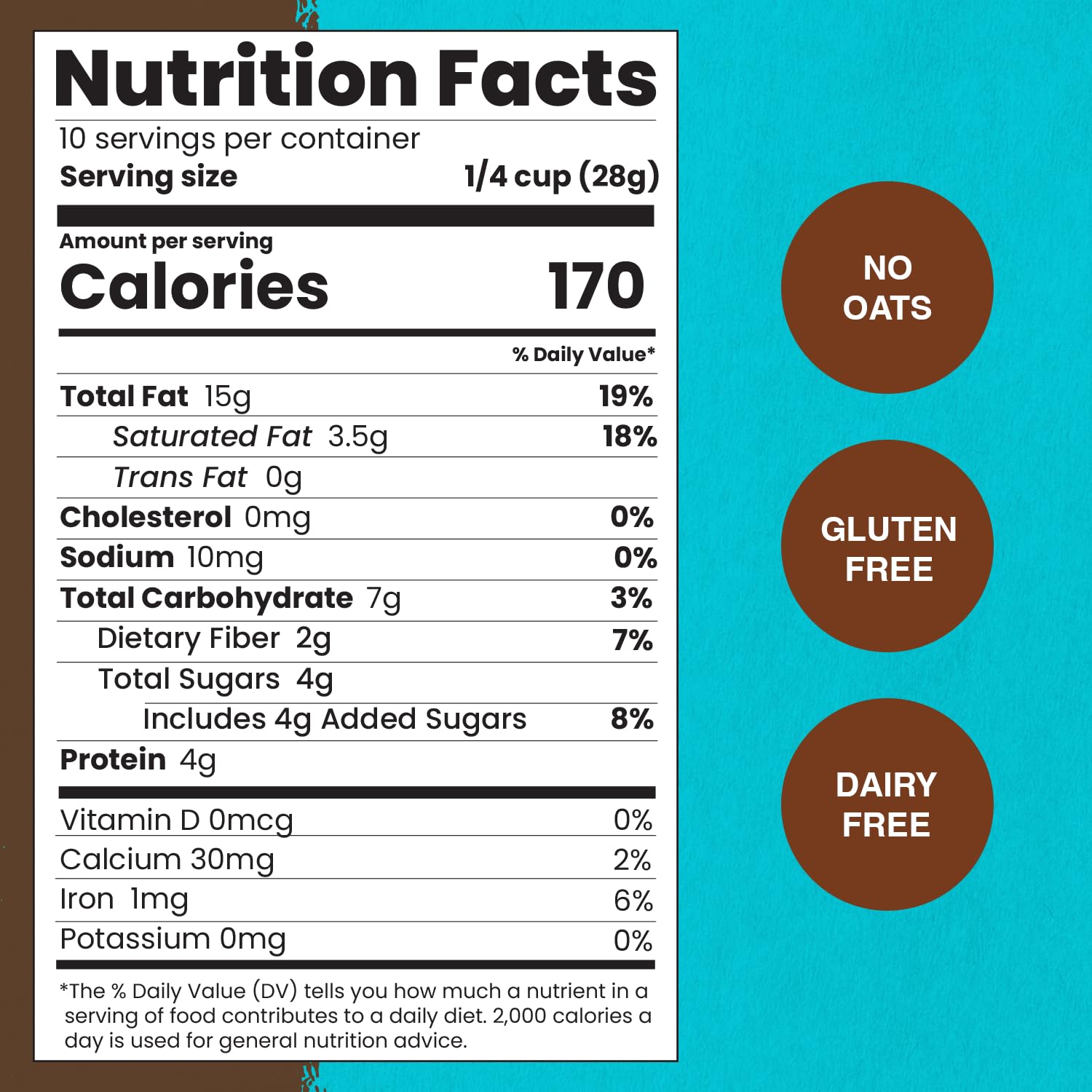 Paleonola Original Grain Free Granola, 10 Oz Resealable Bag (Pack of 2) - Grainless Protein Paleo Granola Blended with Dried Coconut and Cranberries