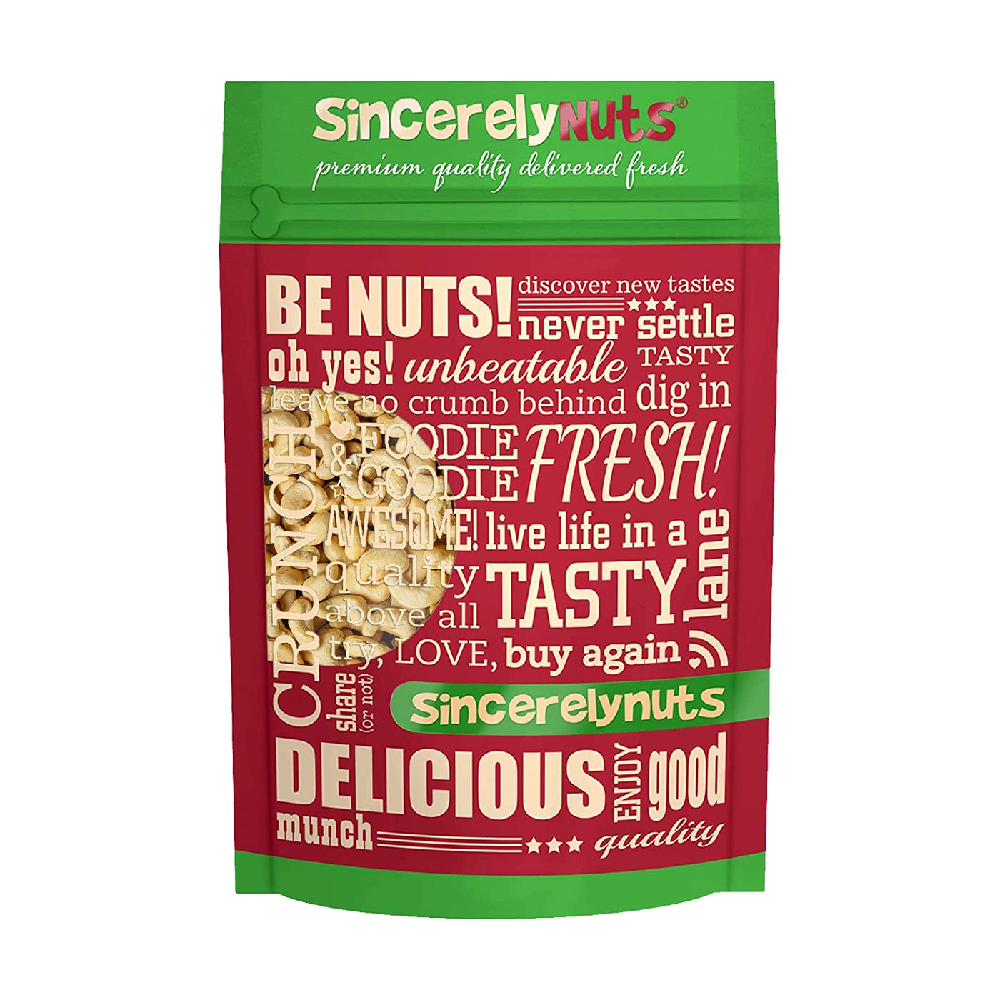 Sincerely Nuts - Raw Cashews Whole and Unsalted | Healthy Snack, Source of Protein | Keto and Paleo Friendly Gourmet Quality Vegan | Cashew Nuts 5(LB)
