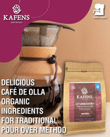 NOHOCH: Cafe De Olla, 100% Organic ingredients, Mexican Medium Roast Ground Coffee, Piloncillo (unprocessed cane sugar) and Ceylon cinnamon, in a 1lb