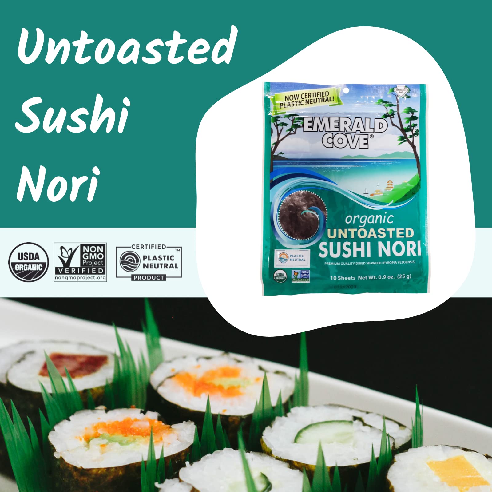 Emerald Cove Organic Nori sheets, .9 oz