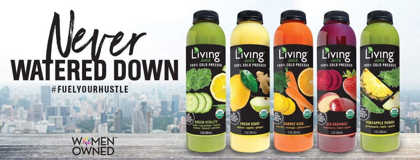 O2 Living Juice Cold Pressed Drink - Pineapple Punch Organic Juice Pack - No Added Sugars or Water, Naturally Sweetened from Fruits, Rich in Nutrients