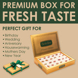 Pistachio Sultana Turkish Delight - Soft Lokum Candy with Nut Center, Traditional Turkish Sweets Gift Box, Delicias Turcas, 17.6 oz (500g)