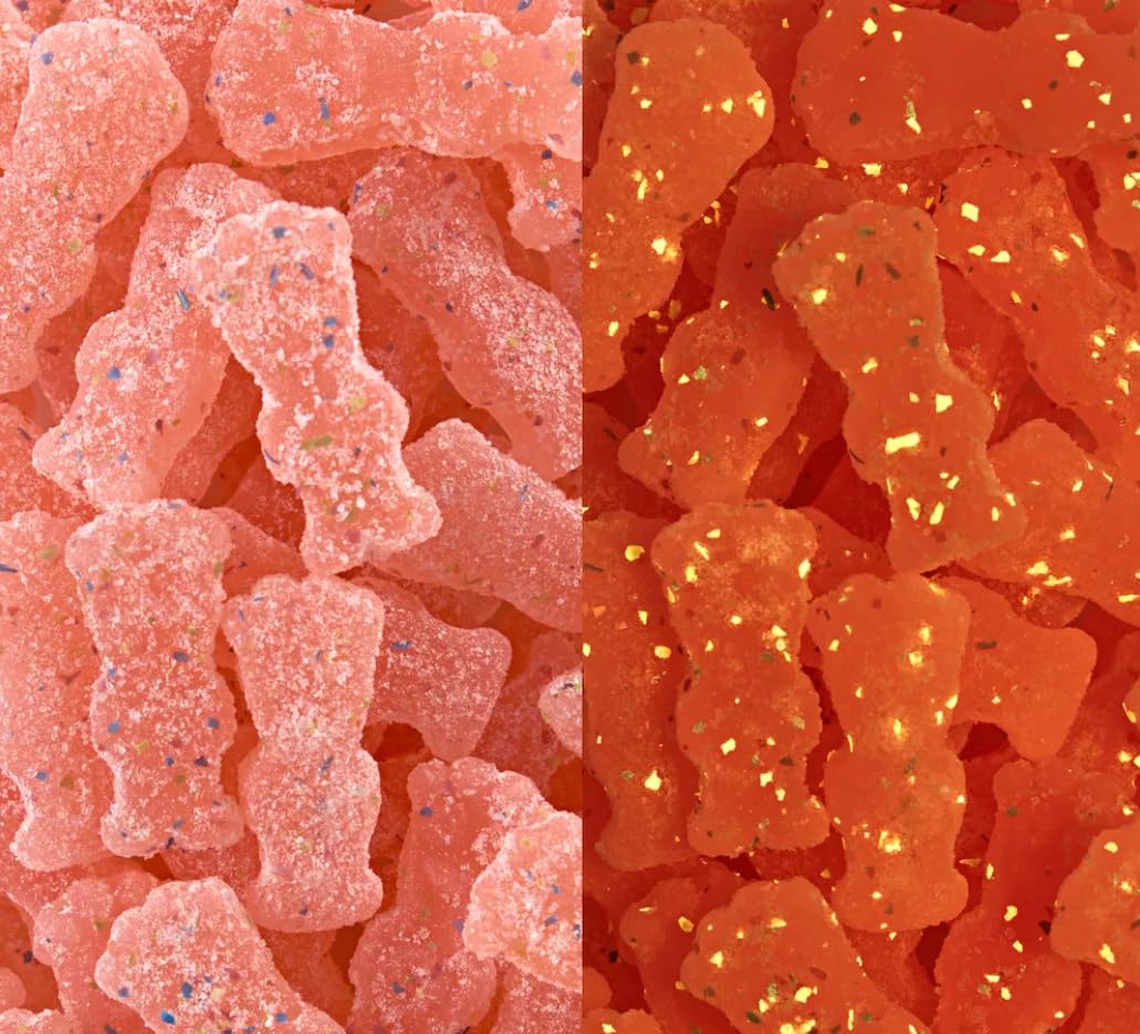 Glow Up Sour Gummies, 26.8oz Strawberry Watermelon Chewy Candy with Blacklight Glow Confetti - Limited Edition Halloween Party Snack