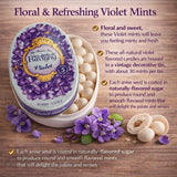 Les Anis de Flavigny French Anise Candy - Violet Flavor Hard Candy, Natural Gourmet Sweets in Classic Reusable Tin, 50g (1.75 oz) Each (Pack of 2)