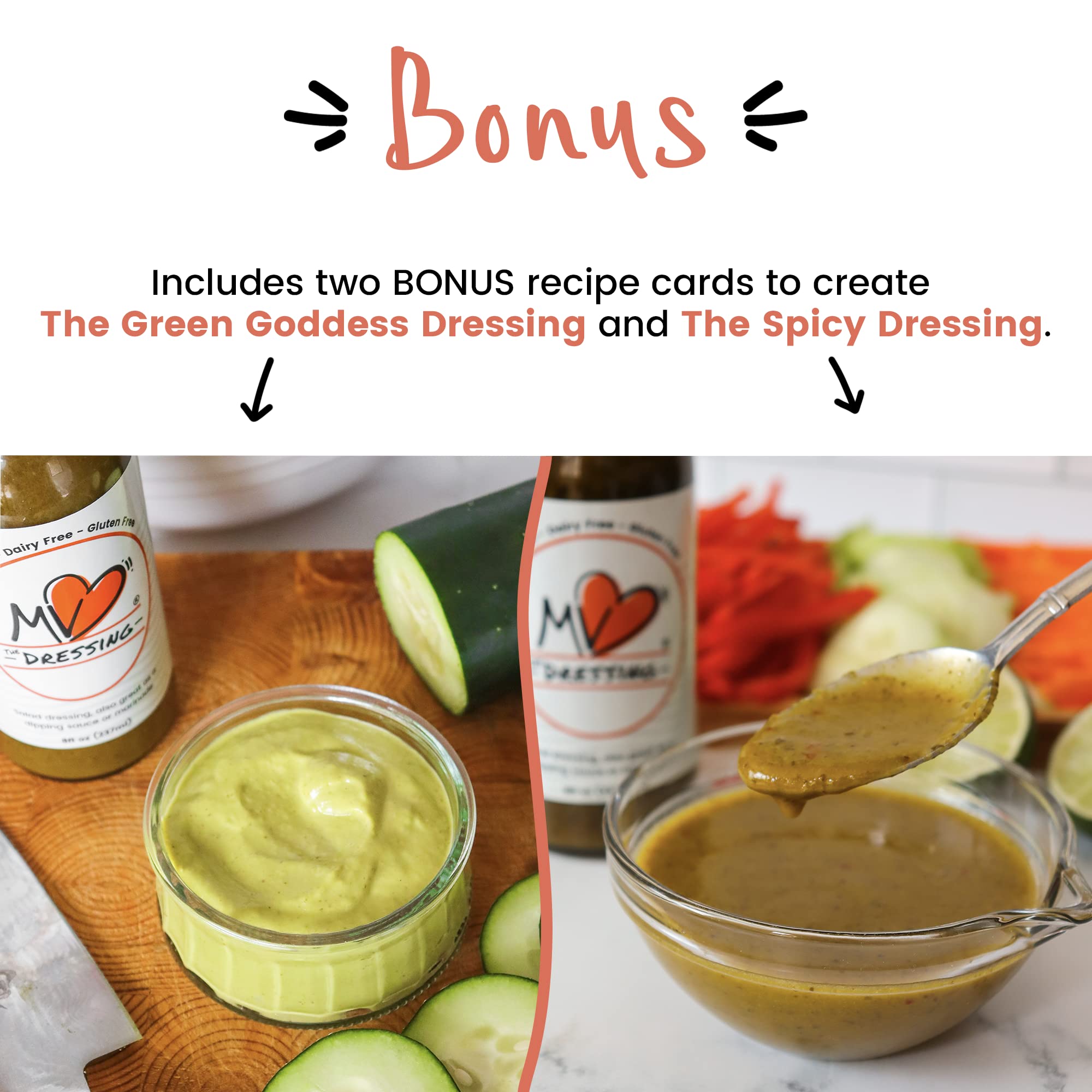 MV The Dressing Premium Olive Oil Balsamic Vinaigrette, Mediterranean Diet Salad Dressing, Marinade & Dipping Sauce, Gluten-Free, Dairy-Free, Vegan, 8
