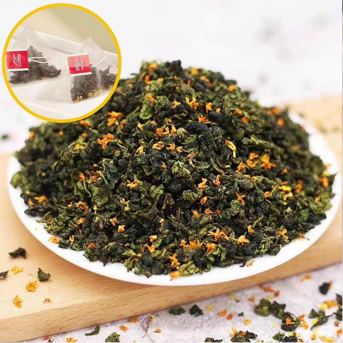 Eilin YHT Chinese Osmanthus Oolong Tea Bags 3 GRams x 50 Counts