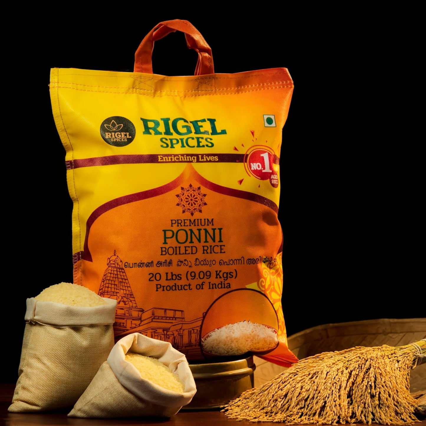 Rigel Spices Premium Ponni Boiled Rice - Aged | Authentic South Indian Parboiled Rice for Fluffy & Nutritious Meals | Ideal for Daily Cooking and Special Recipes (1.81 KG)