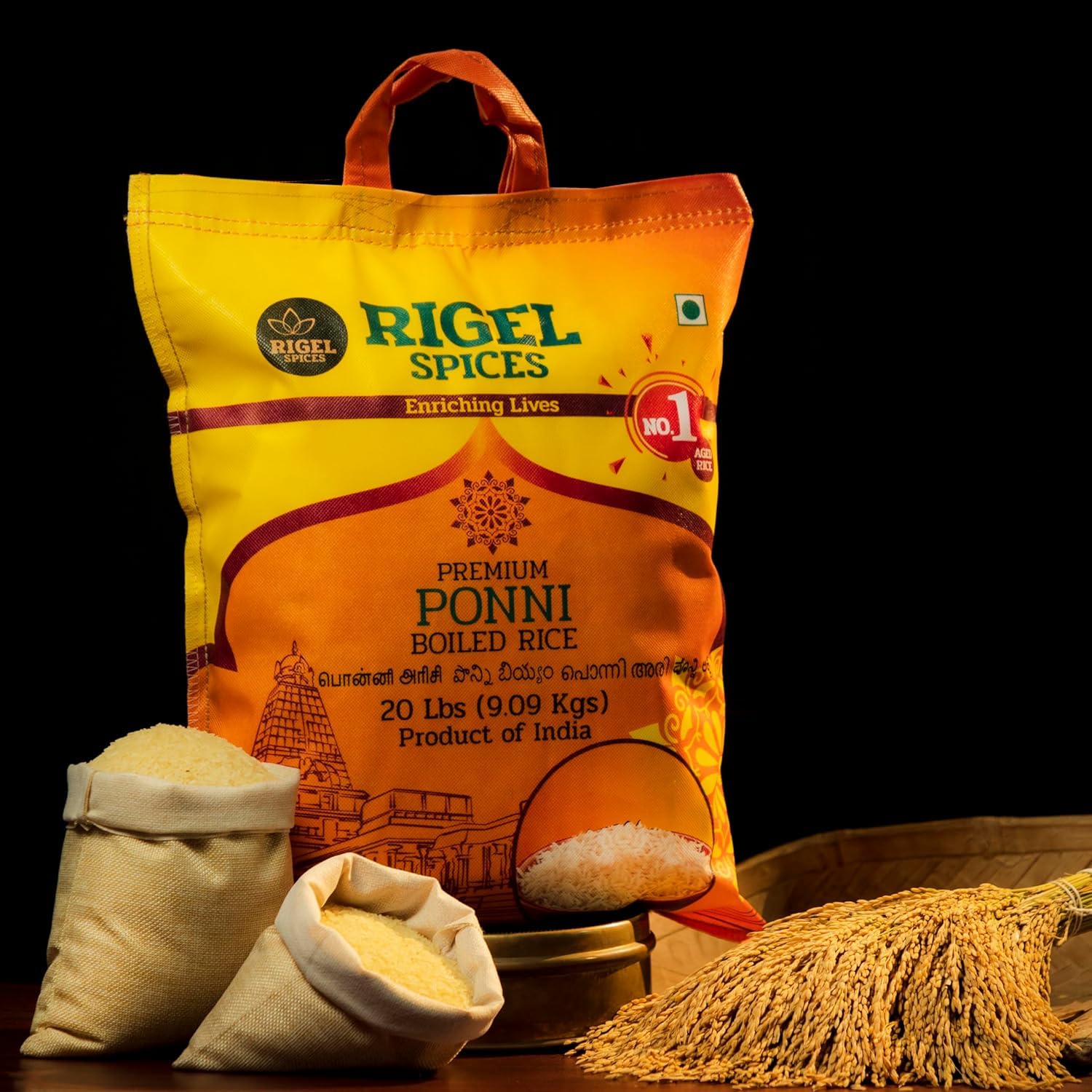 Rigel Spices Premium Ponni Boiled Rice - Aged | Authentic South Indian Parboiled Rice for Fluffy & Nutritious Meals | Ideal for Daily Cooking and Special Recipes (1.81 KG)