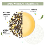 Teabox Premium Darjeeling Green Tea With Jasmine Flowers| 100% Whole Leaf & 0% Bitterness | Green Tea From The Himalayas | 50 Tea Bags (Low Caffeine)