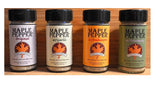 Sweet Heat Maple Pepper Set - Habanero, Rosemary, Garlic, and Original Maple Pepper - Made from Pure Vermont Maple Syrup