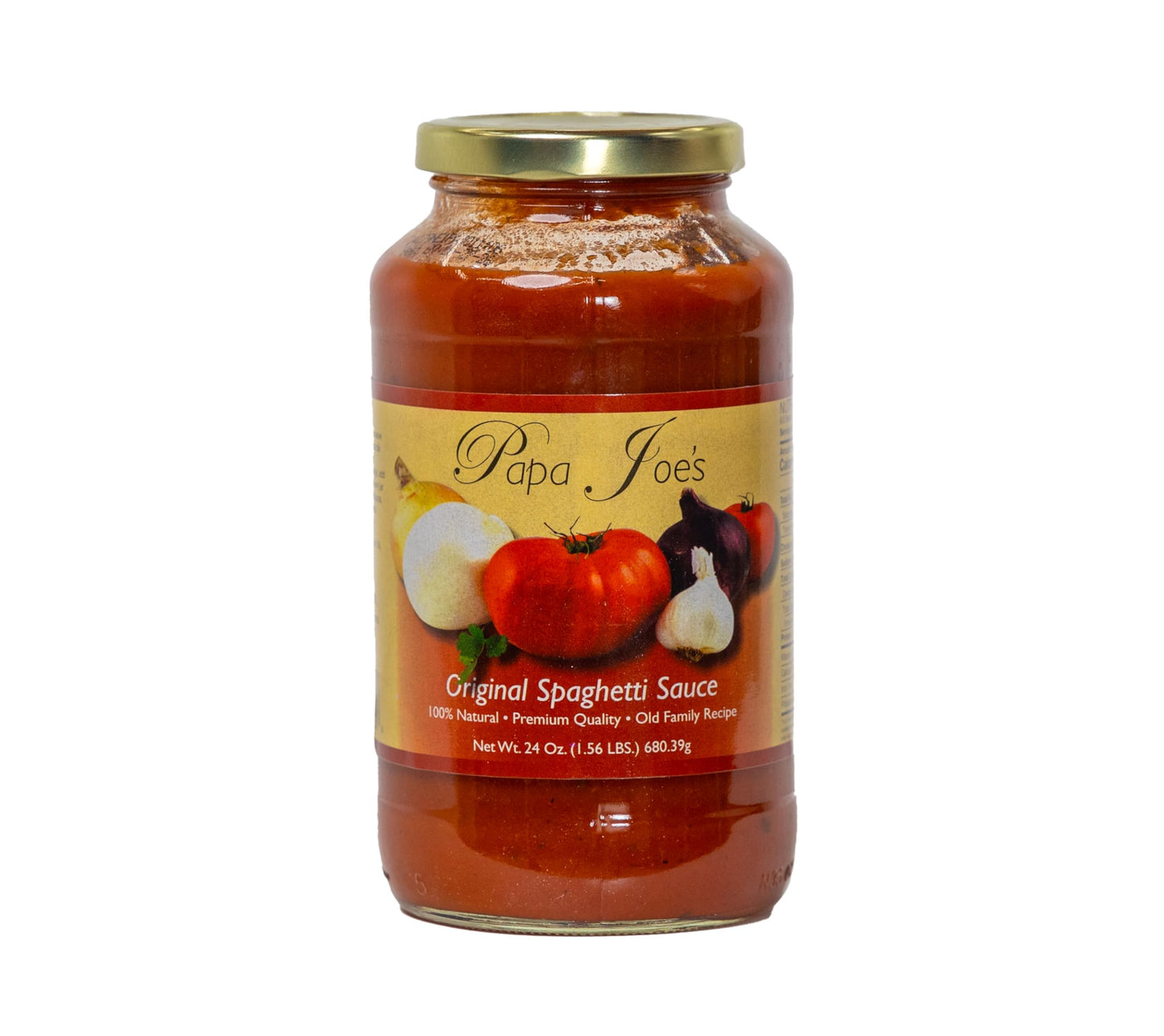 All Natural Papa Joe's Original Spaghetti Sauce 24oz Jar