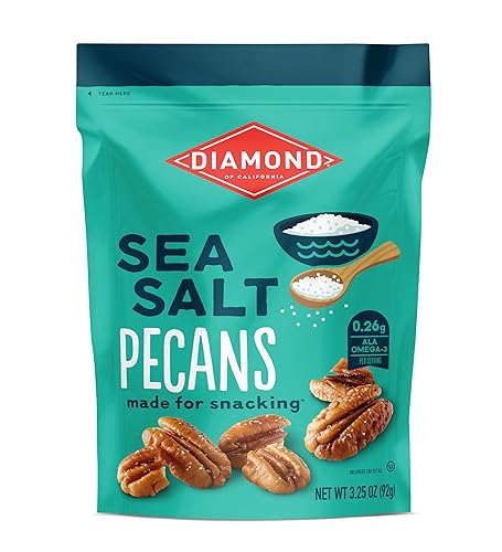 Diamond of California Sea Salt Pecans Made for Snacking, 3.25 oz.