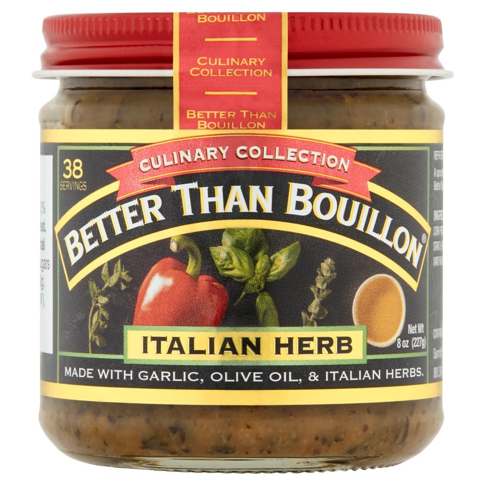 Better Than Bouillon Base Variety Pack, 1 Premium Baked Ham Base, 1 Culinary Collection Italian Herb Base, 1 Premium Turkey Base, 8 Ounce Jars (Pack