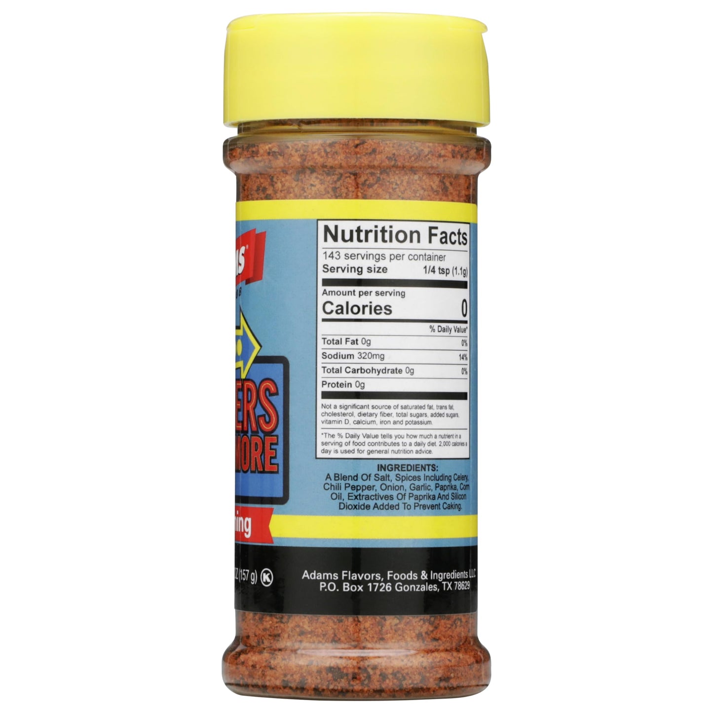 Adam's Seasonings 3.5-6oz Container (Pack of 3) Choose Flavor Below (Burgers Fries & More 5.54oz)