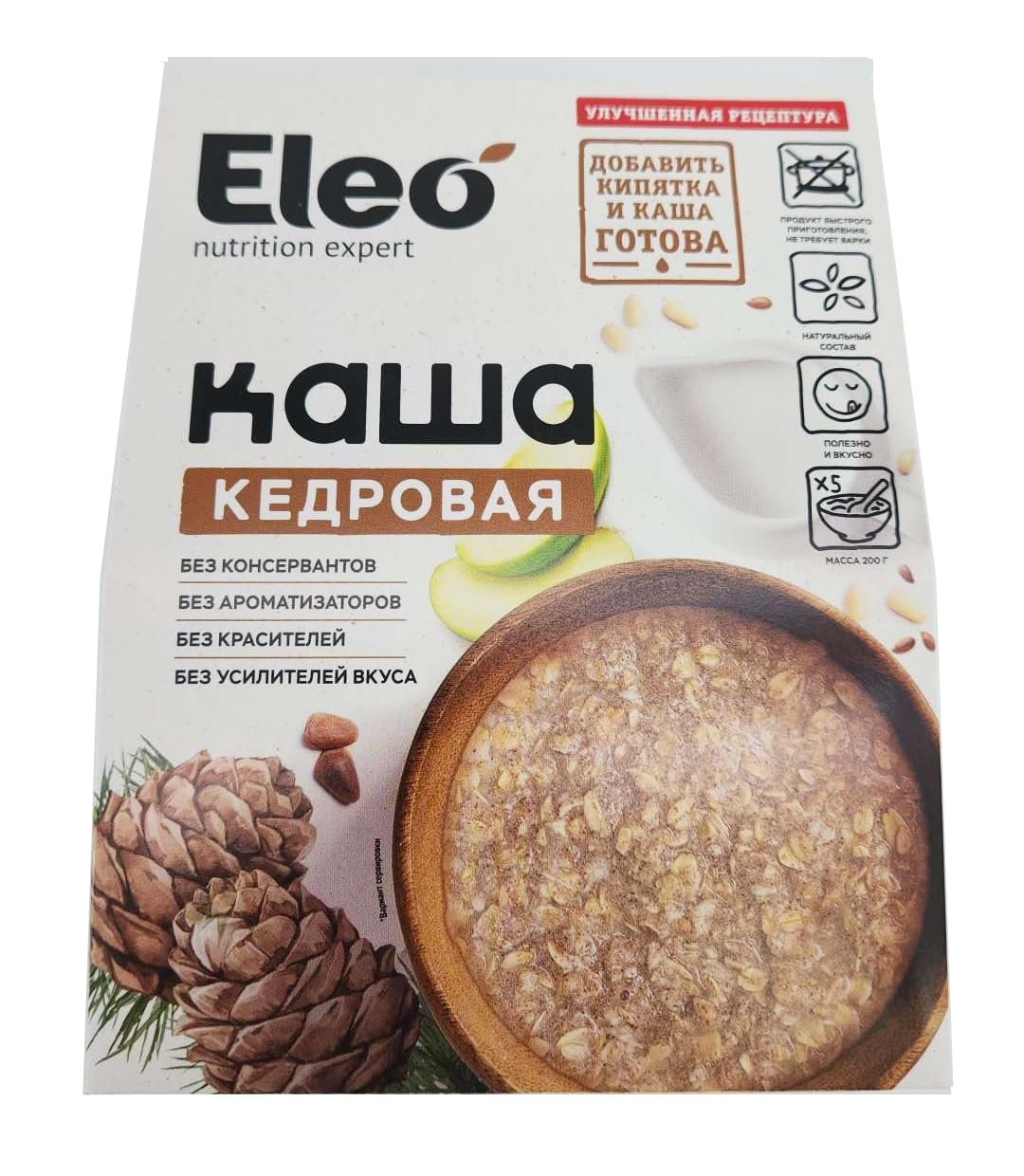 Eleo Instant Various Flakes Porridge 7.05oz / 200g (Cedar Pine Nut)