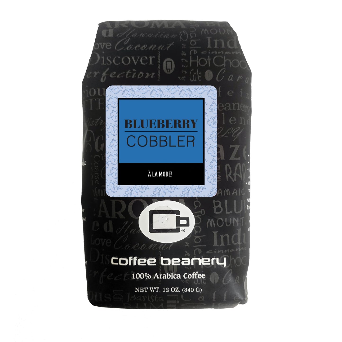 Blueberry Cobbler Flavored Coffee, Specialty Arabica Coffee, Medium Roast, 12 ounce, Whole Bean