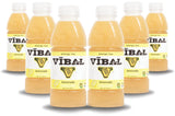 VIBAL ENERGY TEA, Lemonade, 16 Fl Oz, 6-Pack, Natural Energy, High Caffeine, Ginseng, Theanine, Low Sugar, Low Carb, Low Calorie, Adaptogens