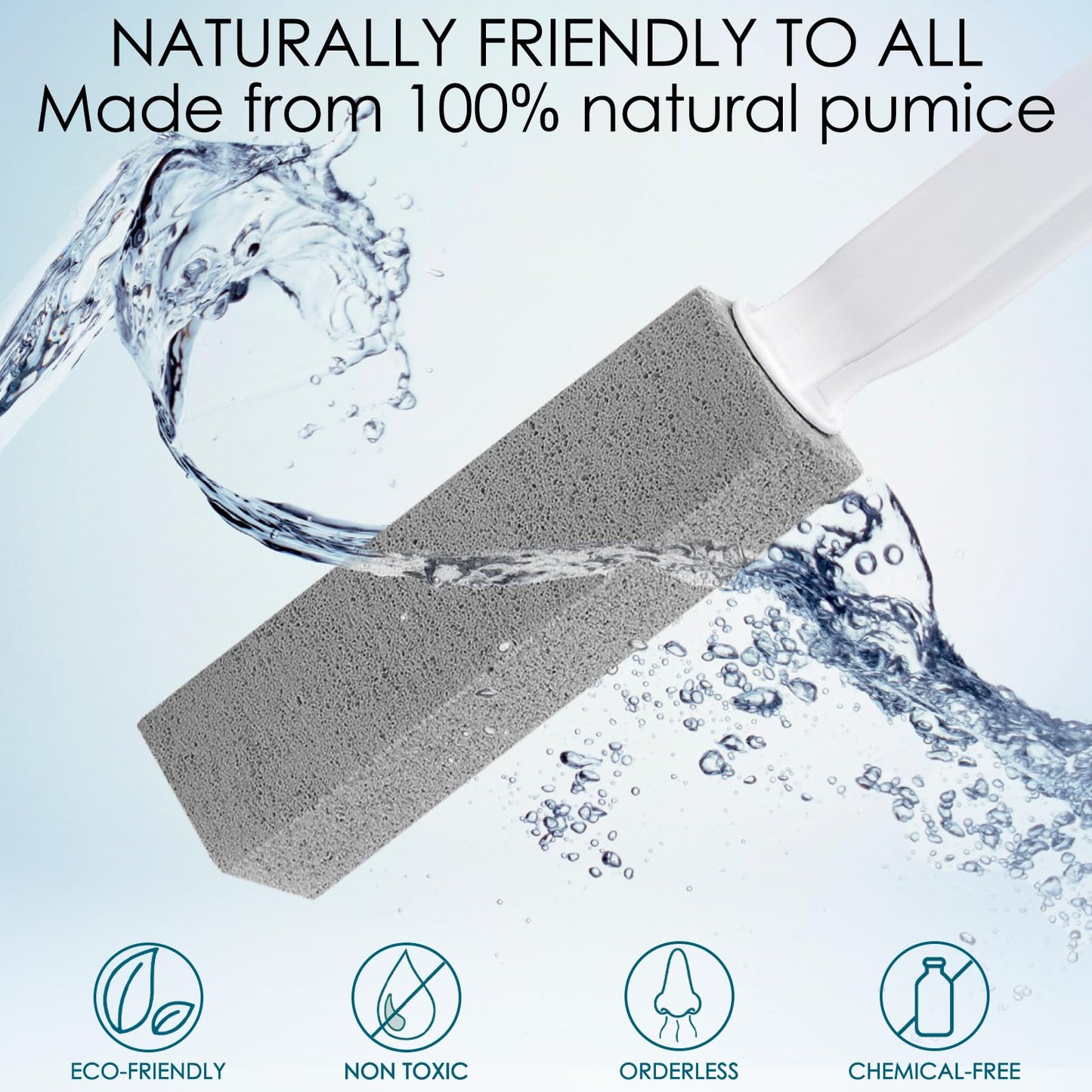 12 Pack Pumice Stone Toilet Bowl Cleaner with Extra Long Handle, Pumice Stone for Toilet Cleaning Toilet Stain Remover Heavy Duty Pumice Toilet