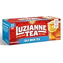 Luzianne Cold Brew Black Tea Bags, Family Size, Unsweetened, 22 Count Box, Specially Blended For Cold Brew In Water, Clear & Refreshing Home Brewed