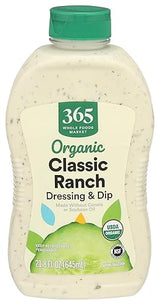 365 By Whole Foods Market Organic Family Size Classic Ranch, 21.8 Fz