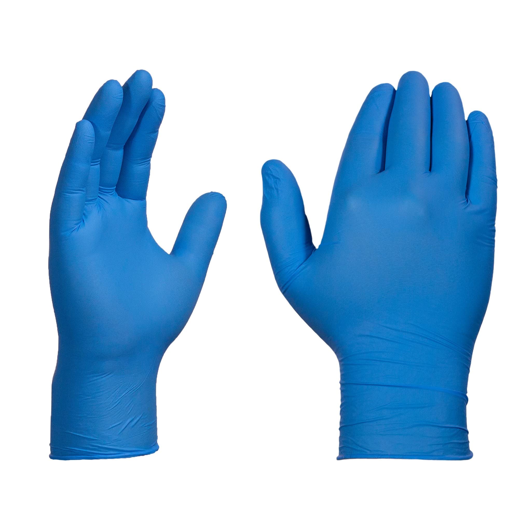 X3 Industrial Blue Nitrile Gloves, Case of 1000, 3 Mil, Size Medium, Latex Free, Powder Free, Textured, Disposable, Non-Sterile, Food Safe, X344100