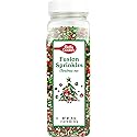 Betty Crocker Fusion Sprinkles Christmas Mix Bottle Festive Red, Green & White Holiday Sprinkles for Decorating Cookies, Cupcakes & Cakes, 26oz