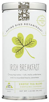 FLYING BIRD BOTANICALS Organic Irish Breakfast Tea, 15 CT