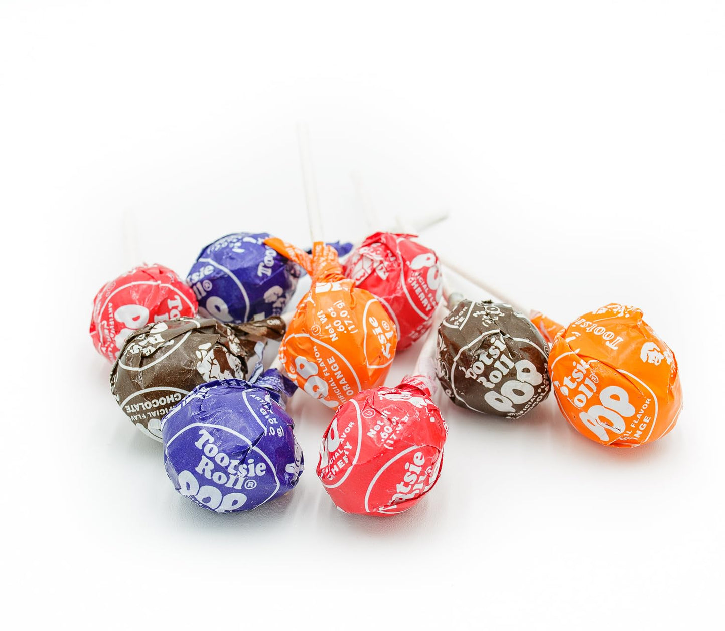 POPS Lollipops 1 lb - Bulk Bag, 5 Assorted Flavors, Gluten Free, Chewy Center & Hard Candy Coating, Individually Wrapped Suckers (24 Pieces)