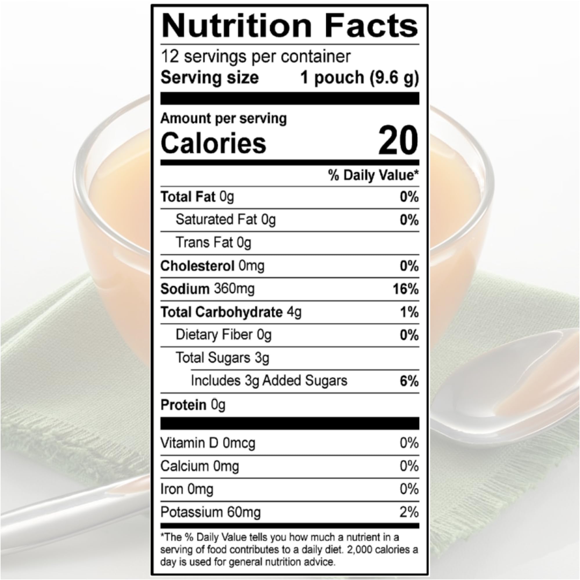SAVORY CHOICE Vegetable Broth Concentrate, 1 Box of 12 Packets (9.6g) - Vegan, Vegetarian, Gluten-Free, Diary-Free Broth Concentrate