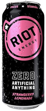 RIOT Clean Energy Drink - No Sucralose, No Sugar Added, No Artificial Flavors | 160mg Natural Caffeine + 100mg L-Theanine | Clean Focus, Stamina