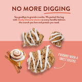 Oatsome Protein Cinnamon Roll Clusters, 10g Plant-Based Protein, Gluten Free, Made with Cinnamon & Whole Grain Oats, for Snack Breakfast Yogurt, 10 Oz
