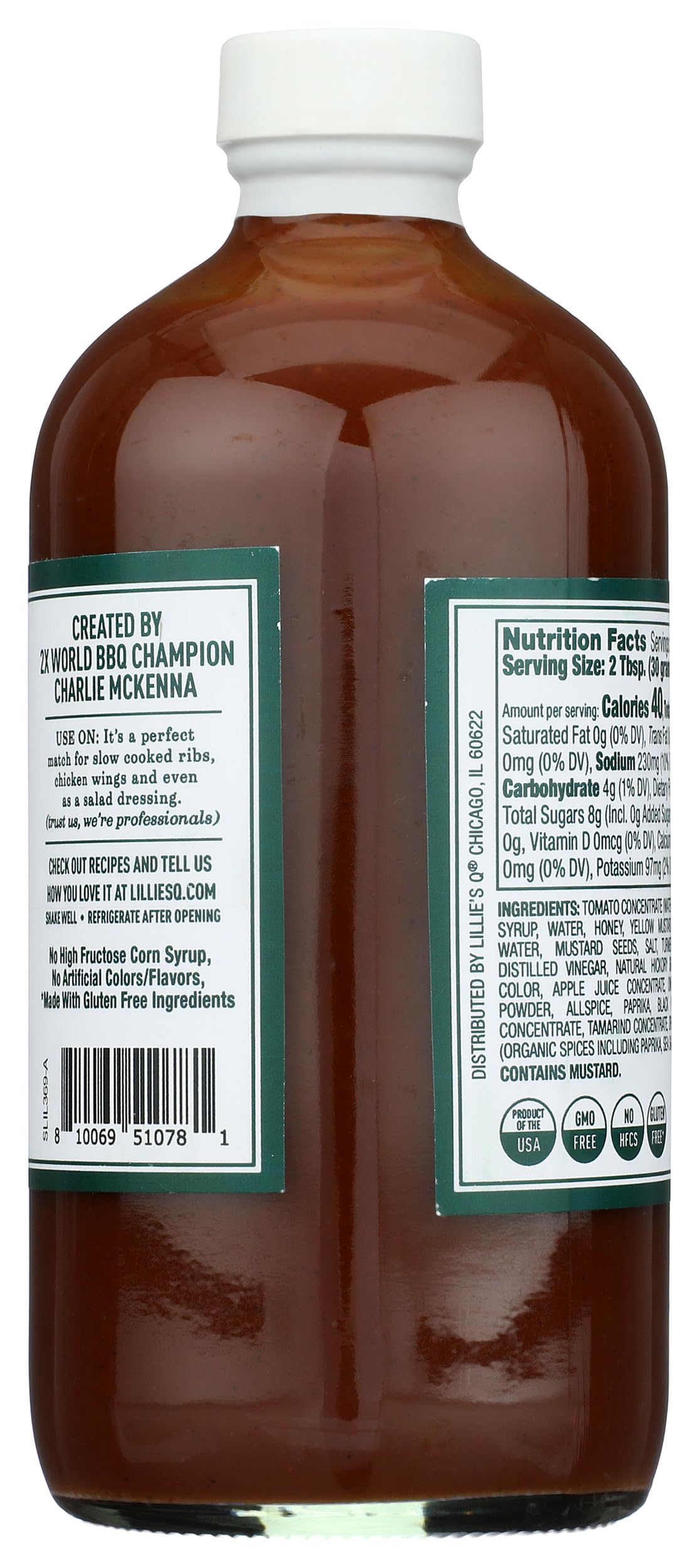 Lillies Q Honey Barbeque Sauce, 19 OZ
